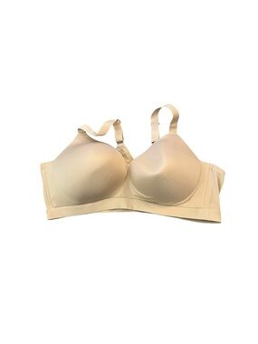Cacique Lightly Lined Lounge Bra Wire Free Full Coverage Beige 50C